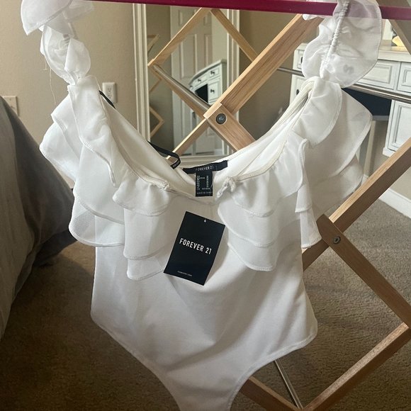 F21 White Bodysuit - Picture 1 of 2